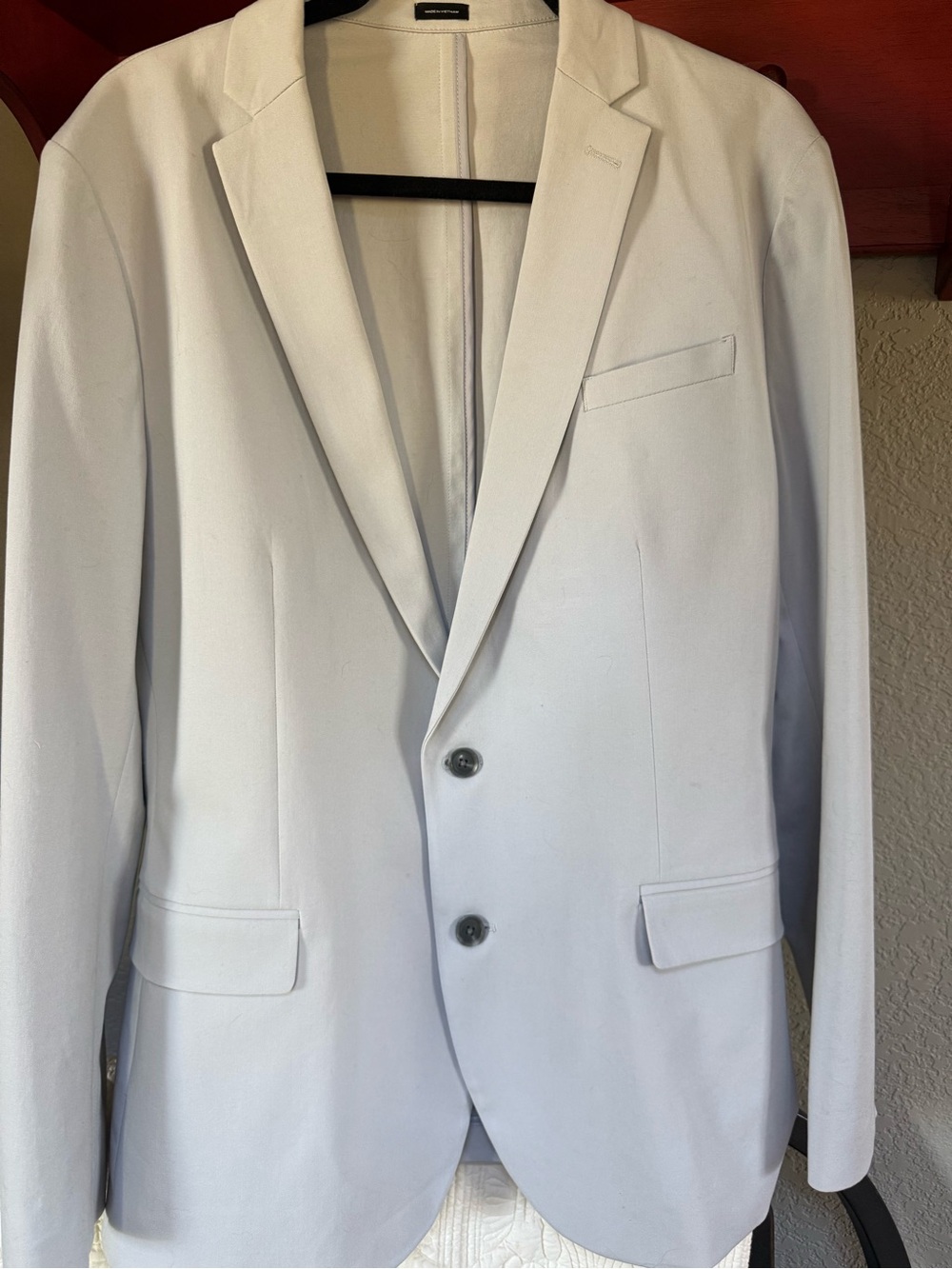 JF J Ferrar Men's Light Gray Two-Button Blazer/Sports Coat